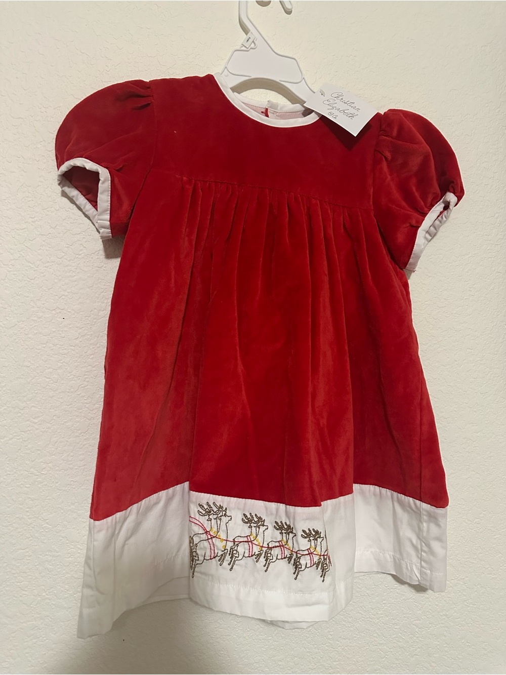 Christian Elizabeth &co Red Velvet Holiday Dress for Girls 4T